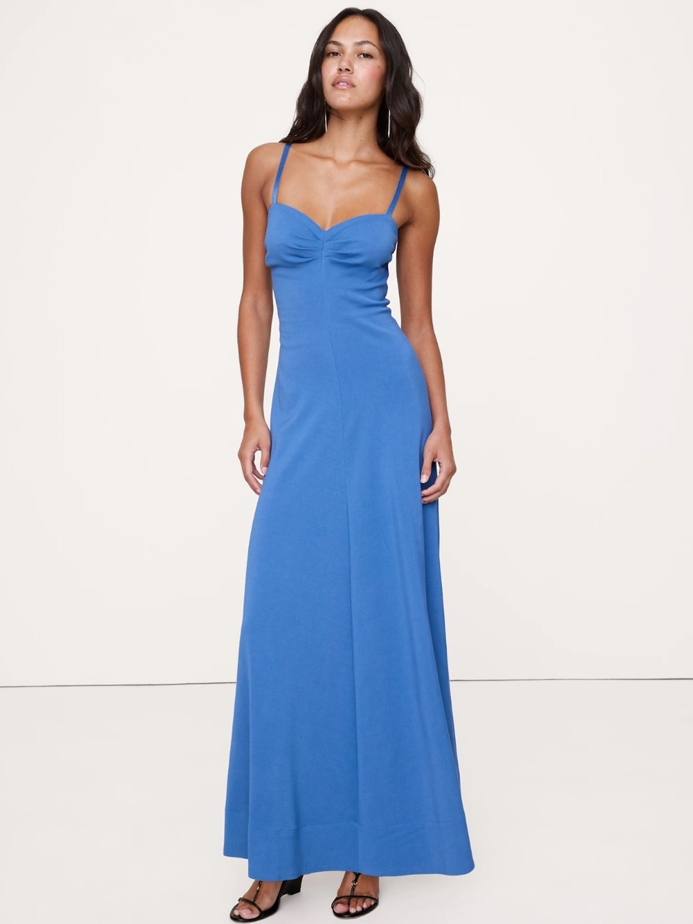 Banana Republic Cobalt Blue Stretchy Spaghetti-Strap Maxi Dress
